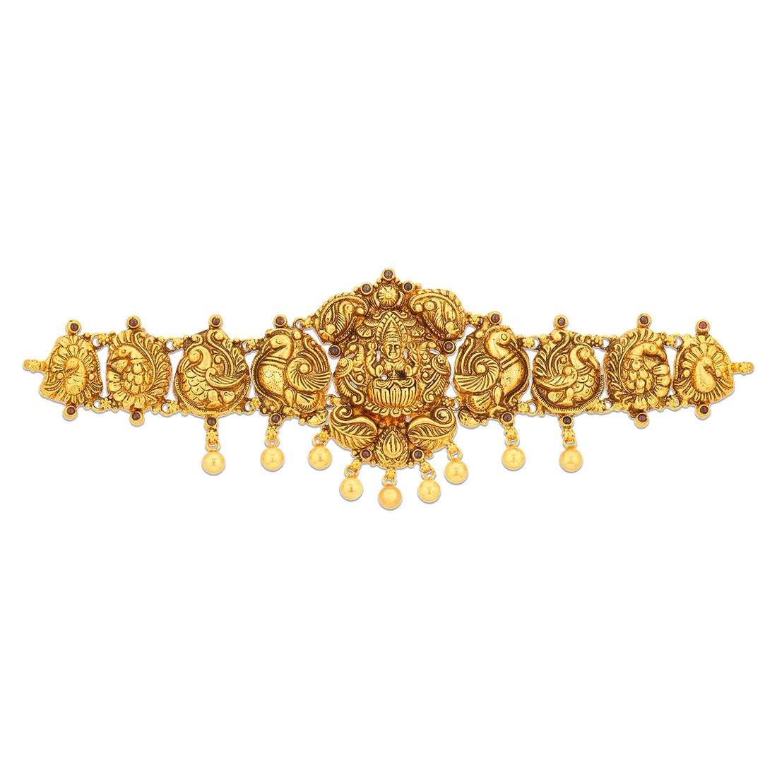 925 Gold plated Gold Plated Aesthetic Dual Peacock Vanki For Women
