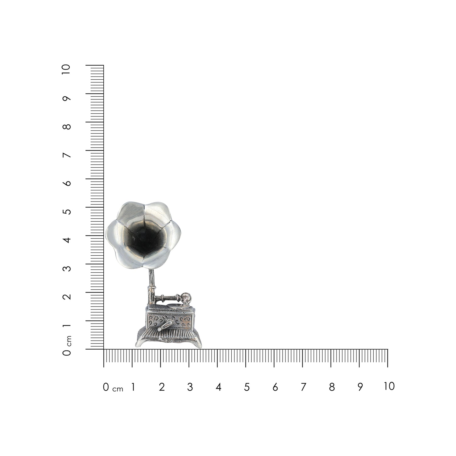 925 Gramophone Retro Sterling Silver Miniature