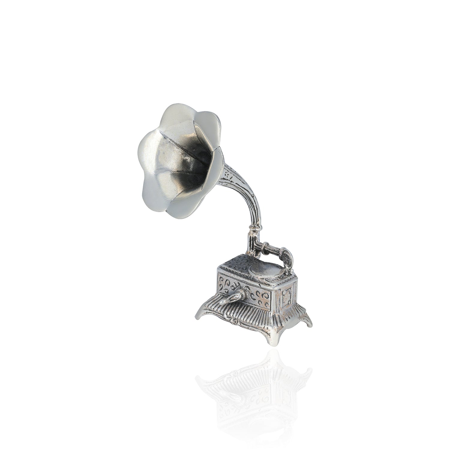 925 Gramophone Retro Sterling Silver Miniature