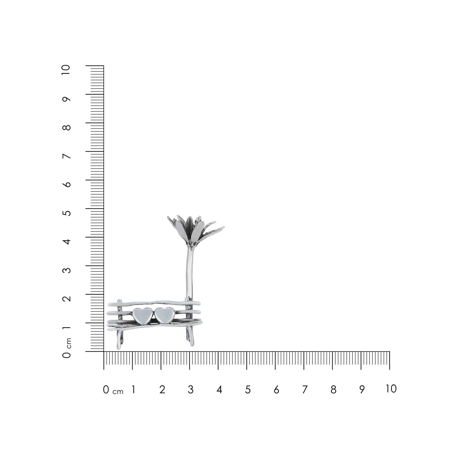 925 Peaceful Park Scene Sterling Silver Miniature