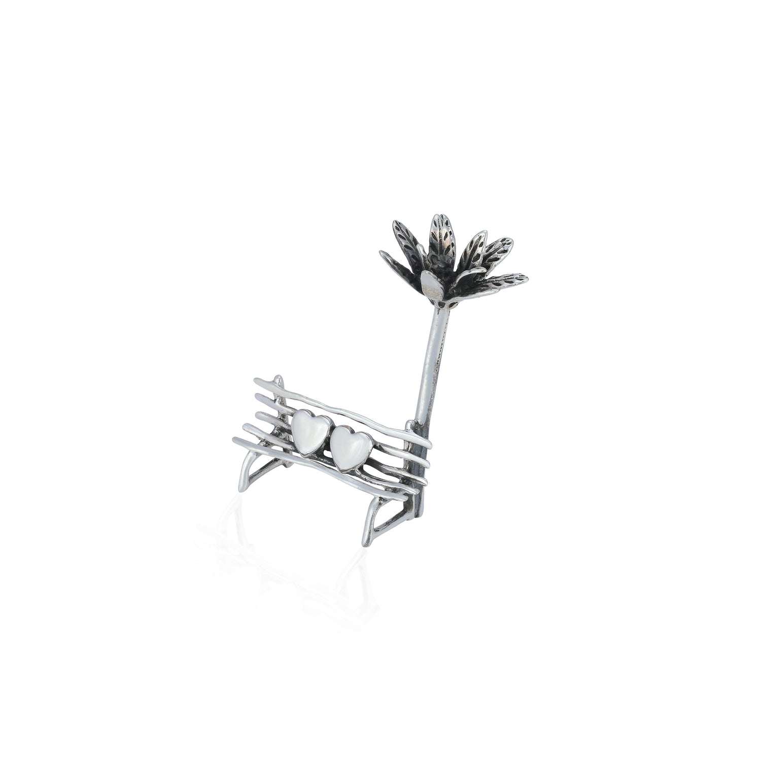925 Peaceful Park Scene Sterling Silver Miniature