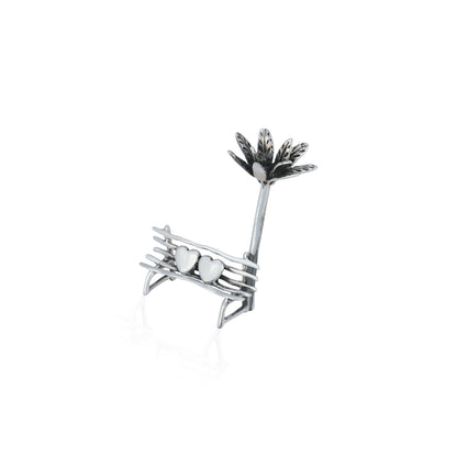 925 Peaceful Park Scene Sterling Silver Miniature