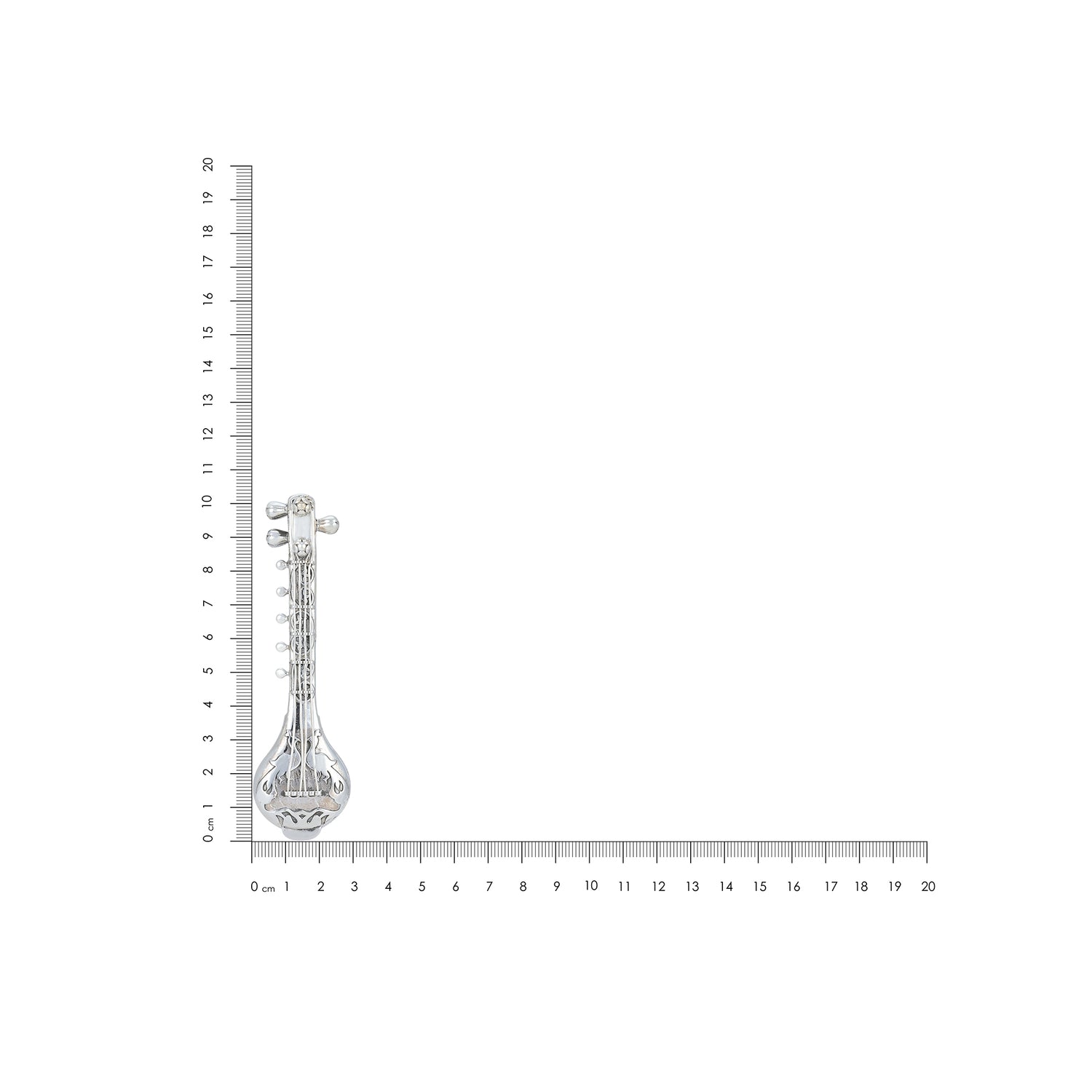 925 Raga Veena Sterling Silver Miniature