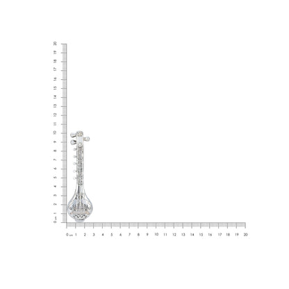 925 Raga Veena Sterling Silver Miniature