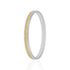 925 Silver Duskline Monarch Yellow Gold Center Kada for Men