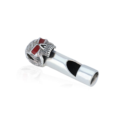  925 Skull Whistle Sterling Silver Miniature