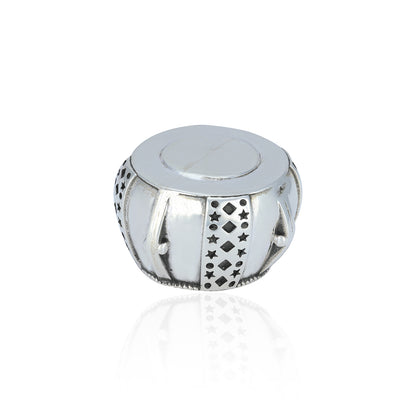925 Starry Drum Sterling Silver Miniature