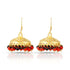 925 Sterling Silver Artistic Golden Dome Dangle Earrings for Women