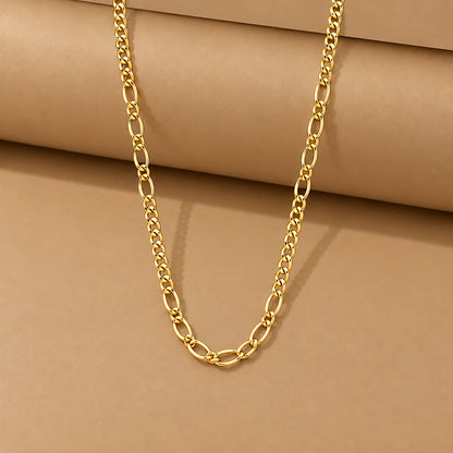 925 Sterling Silver Gold Plated Orbit Twist Link Chain for Men