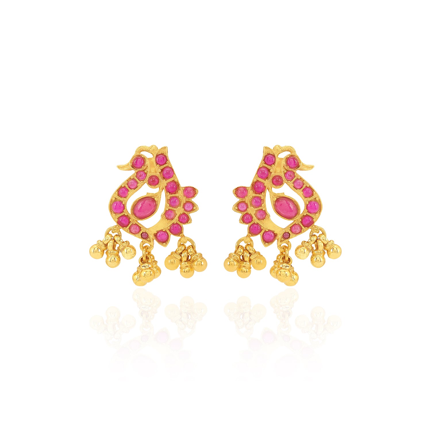 925 Sterling Silver Graceful Peacock Drop Earrings for Women