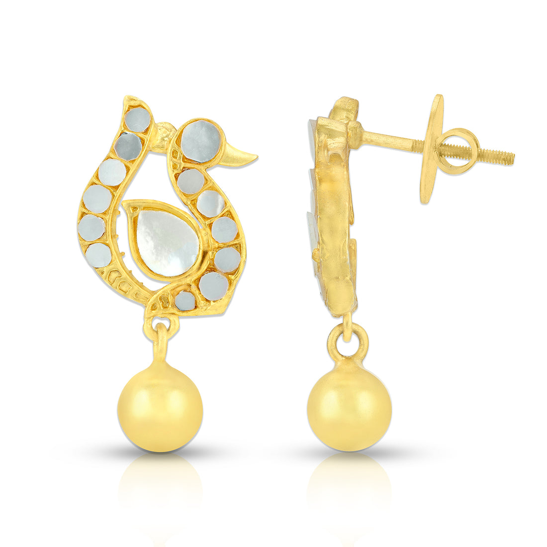 925 Sterling Silver Imperial Peacock Drop Earrings for Women