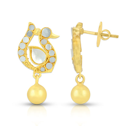 925 Sterling Silver Imperial Peacock Drop Earrings for Women