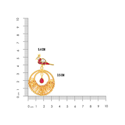 925 Sterling Silver Intricate Bird Dangle Earrings for Women