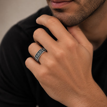 925 Sterling Silver Mens Dynamic Ring