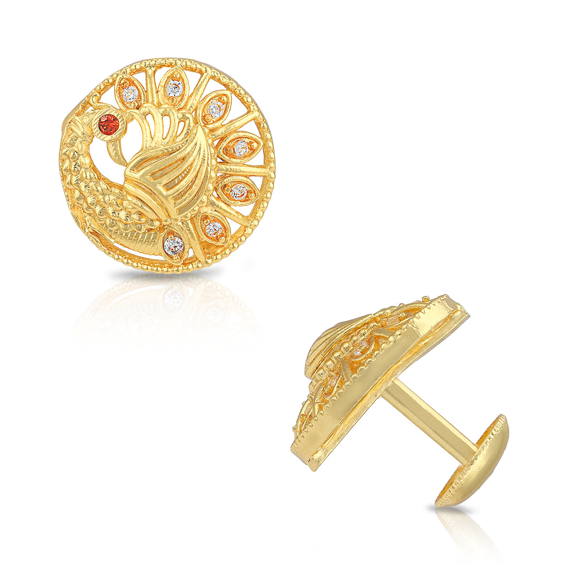 925 Sterling Silver Regal Peacock Crest Stud for Women