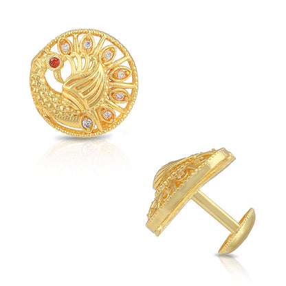 925 Sterling Silver Regal Peacock Crest Stud for Women