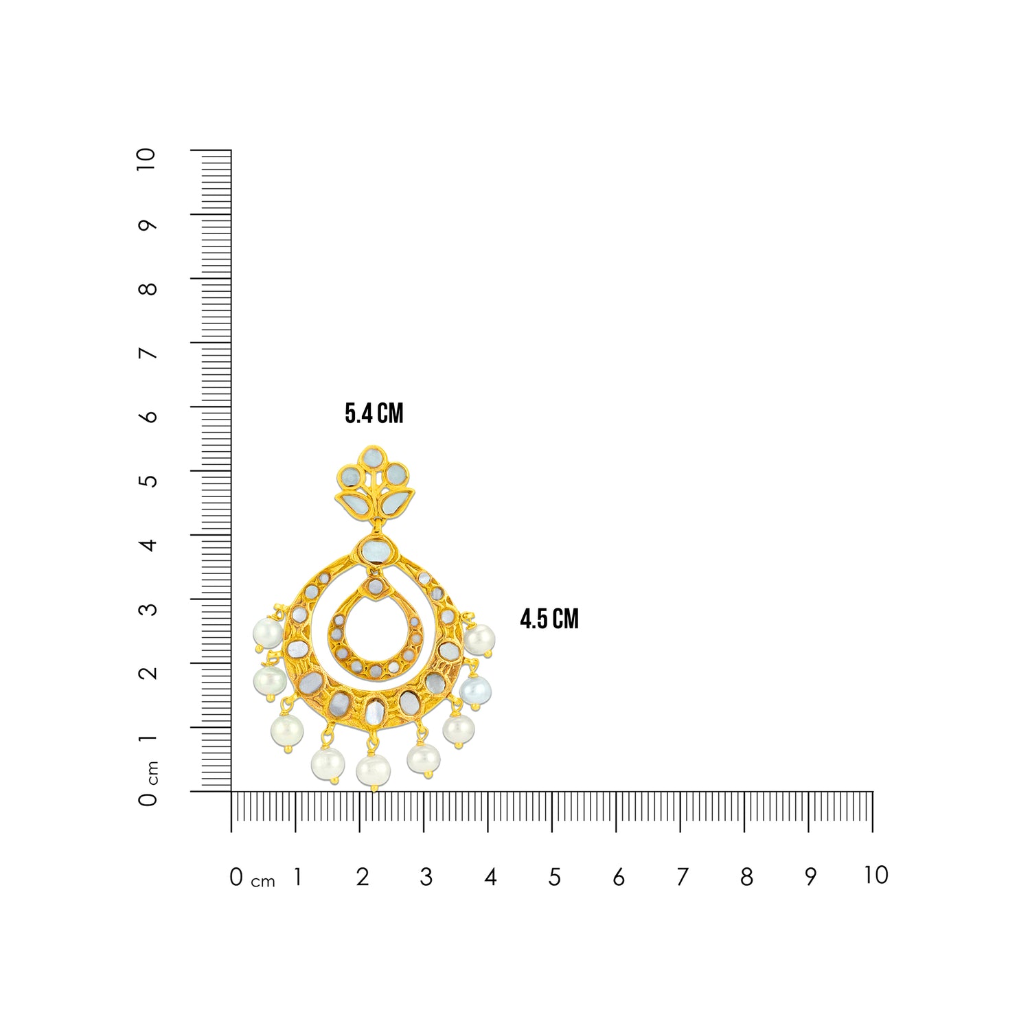 925 Sterling Silver Royal Chandbali Dangle Earrings for Women