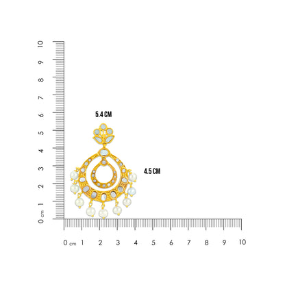 925 Sterling Silver Royal Chandbali Dangle Earrings for Women