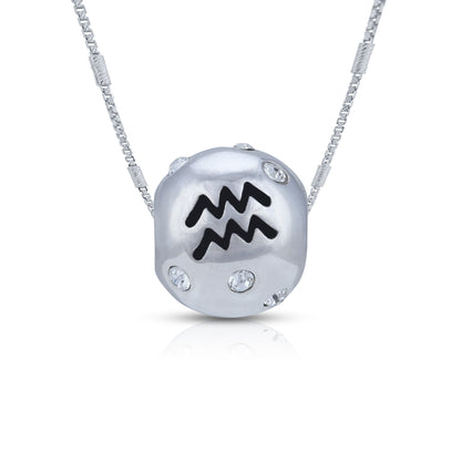 925 Sterling Silver Aquarius Aura Charm Pendant for Women
