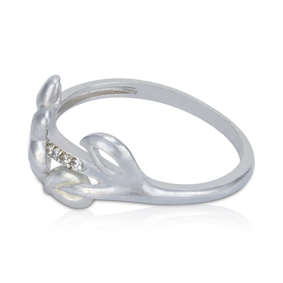 925 Sterling Silver Artistic Floral Cutout Ring for Women