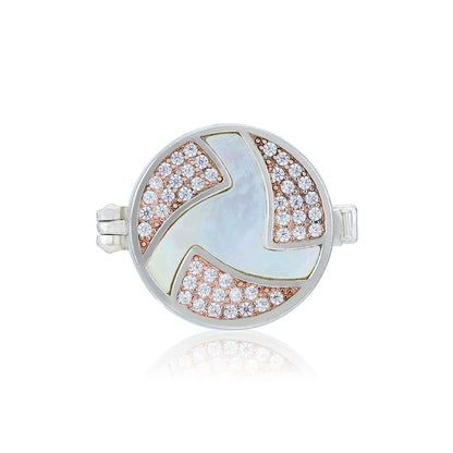 925 Sterling Silver Blended Harmony Twirl Coat Pin for Men