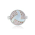 925 Sterling Silver Blended Harmony Twirl Coat Pin for Men