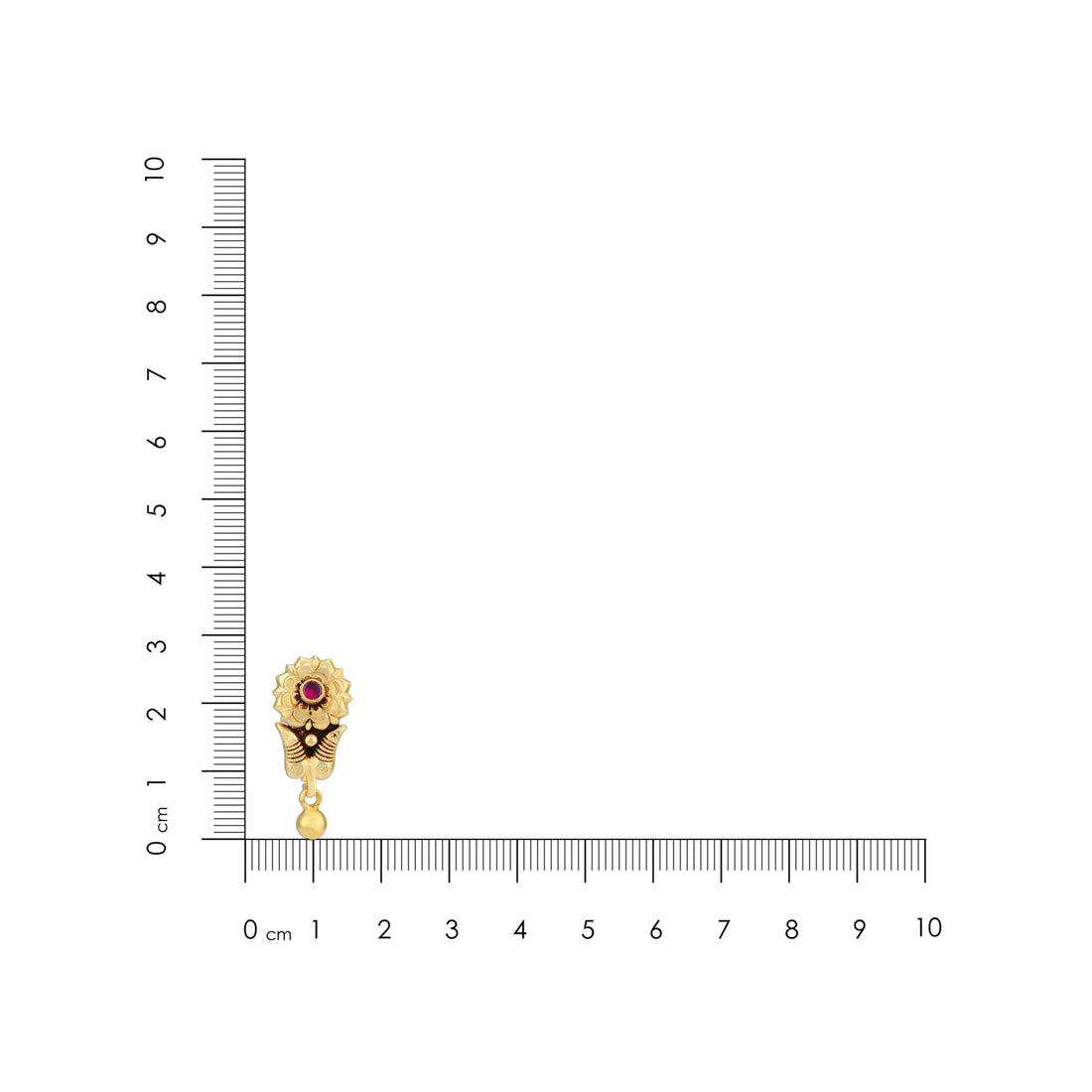 925 Sterling Silver Blooming Floral Red Earring for Women