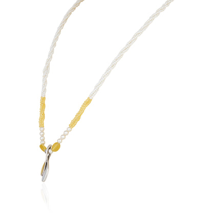 925 Sterling Silver Blushing Pearl Bloom Chain Pendant for Women