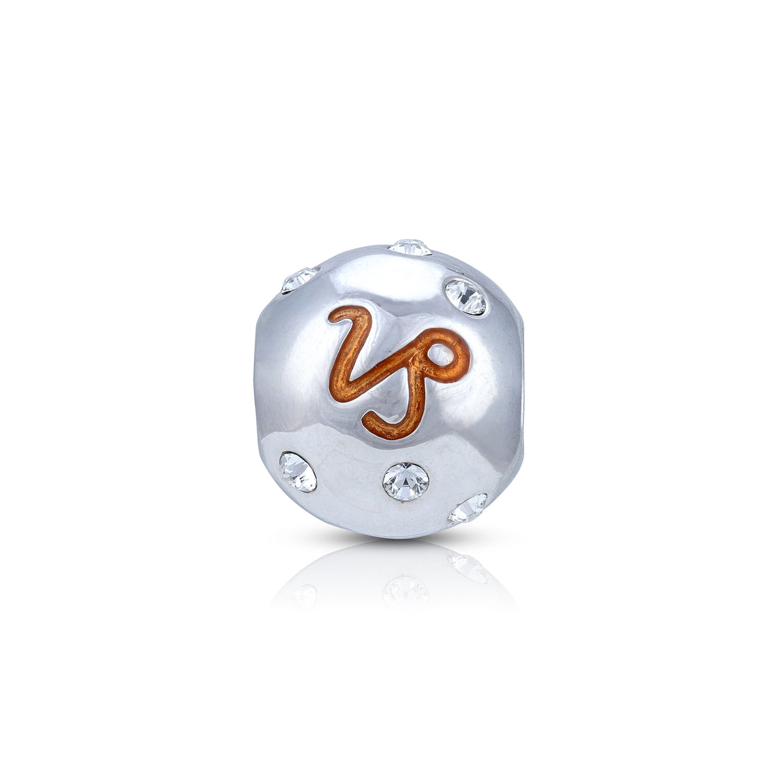 925 Sterling Silver Capricorn Crystal Crest Charm Pendant for Women
