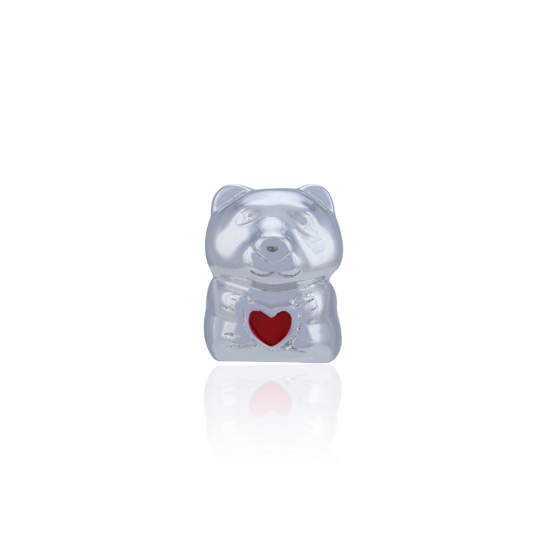 925 Sterling Silver Crimson Hug Cub Charm Pendant for Women