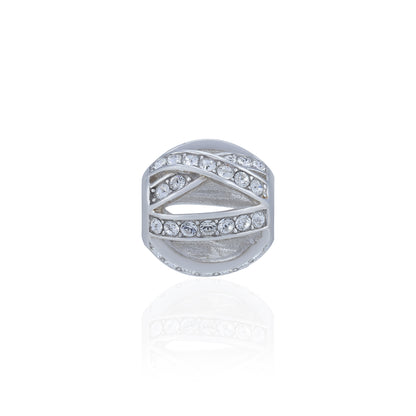 925 Sterling Silver Crystal Crossflow Elegance Charm Pendant for Women