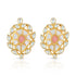 925 Sterling Silver Delicate Floral Pink Earrings for Women