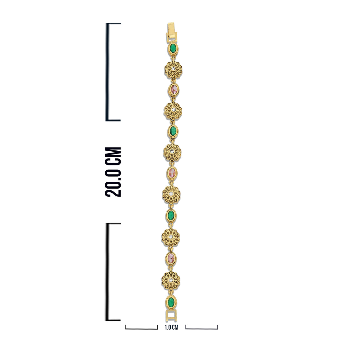 925 Sterling Silver Dual Harmony Floral Bracelet for Women