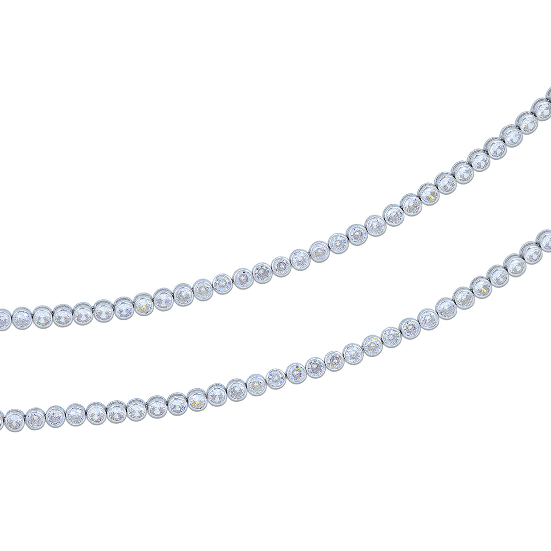 925 Sterling Silver Elegant Lightweight Loop Chain Bracelet for Women