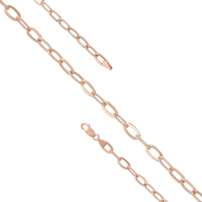 925 Sterling Silver EmberLink Axis Oval Bracelet for Men
