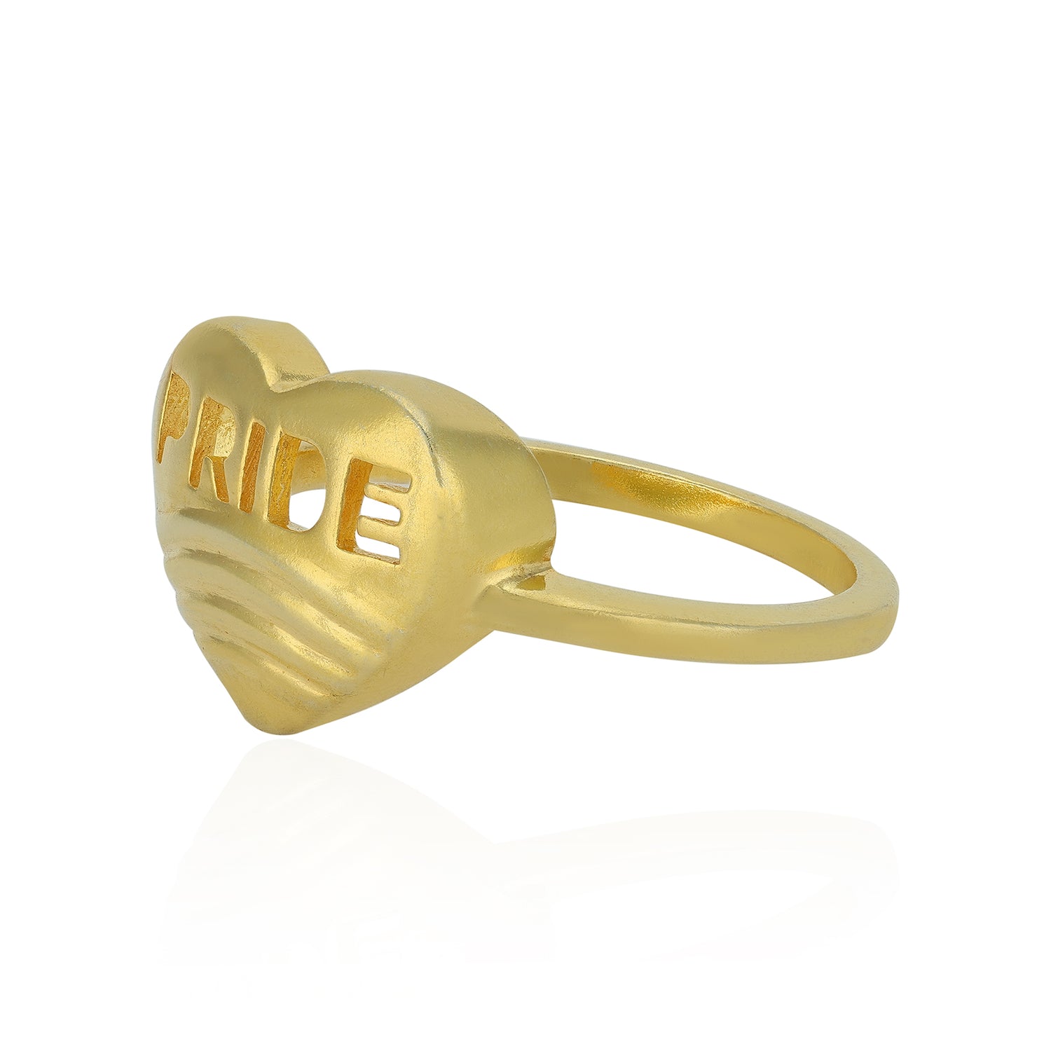 925 Sterling Silver Engraved Pride Heart Rings for Women