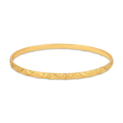 925 Sterling Silver Eternal Carved Shine Bangle for Women