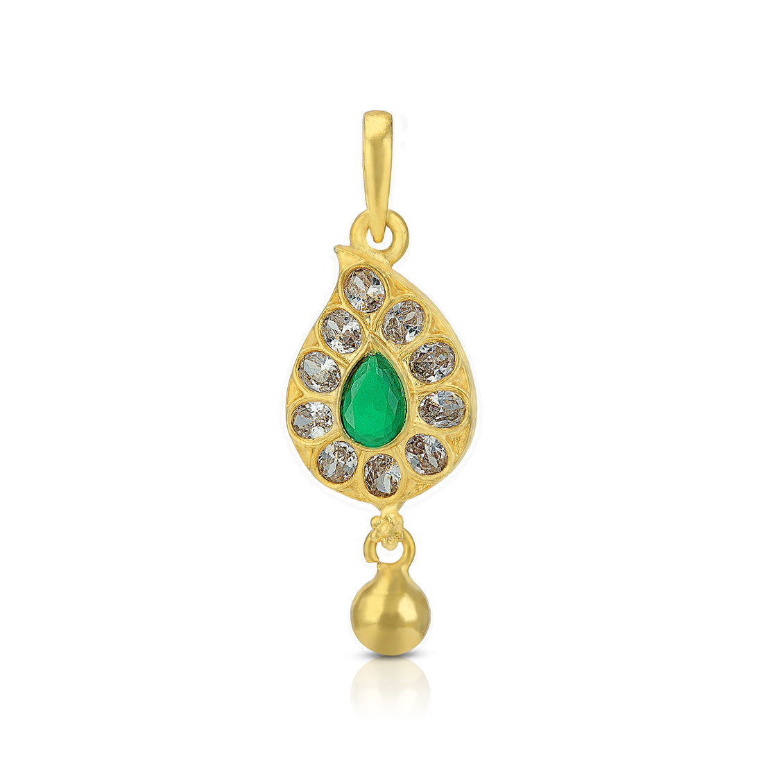 925 Sterling Silver Exquisite Manga Designed Gold Drop Pendant For Women