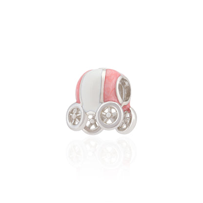 925 Sterling Silver Fairytale Journey Coach Charm  Pendant for Women