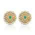 925 Sterling Silver Floral Green Pearl Earrings for Women