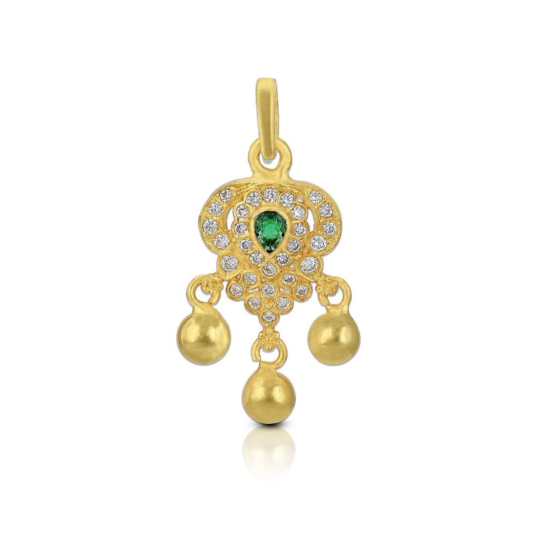 925 Sterling Silver Floralistic Gold Drop Pendant For Women