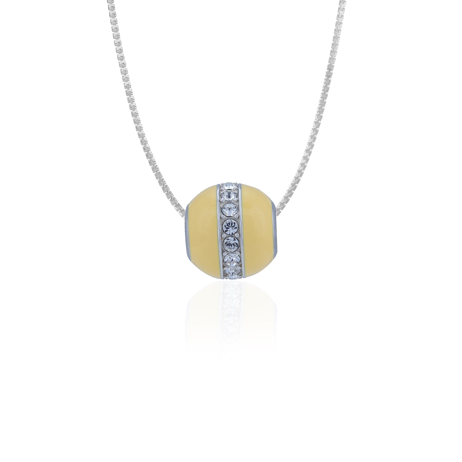 925 Sterling Silver  Gleam Yellow Mist Charm Pendant for Women
