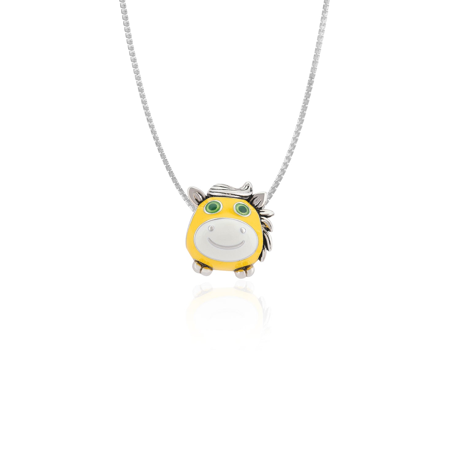 925 Sterling Silver Glowtail Happy Foal Charm Pendant for Women