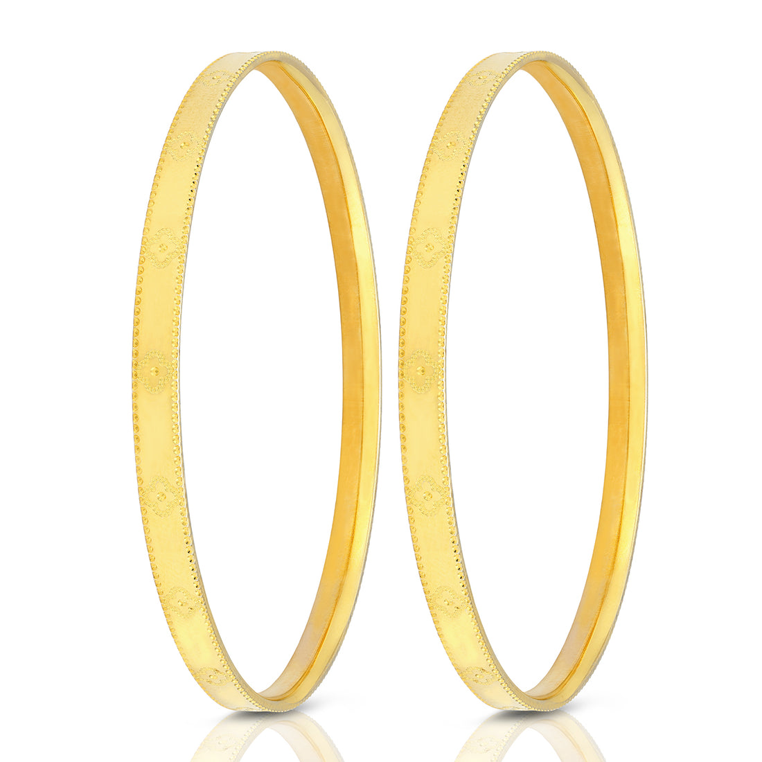 925 Sterling Silver Gold Plated Fine Engraved Edge Slim Bangle for Women