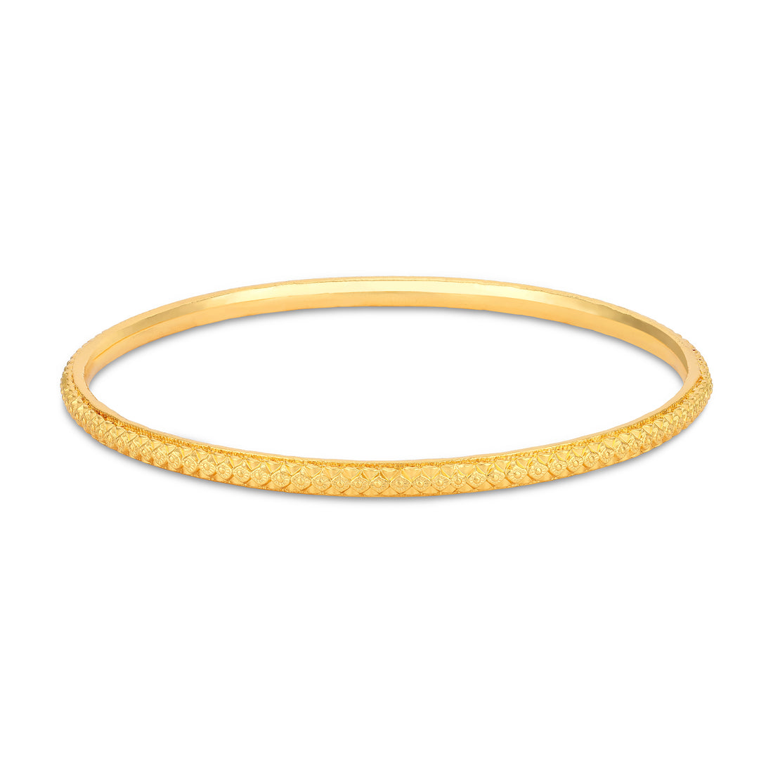 925 Sterling Silver Golden Lattice Glow Bangle for Women