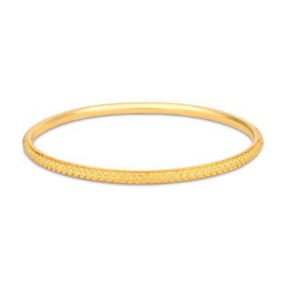925 Sterling Silver Golden Lattice Glow Bangle for Women