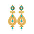 925 Sterling Silver Golden Teardrop Charm Earrings for Women