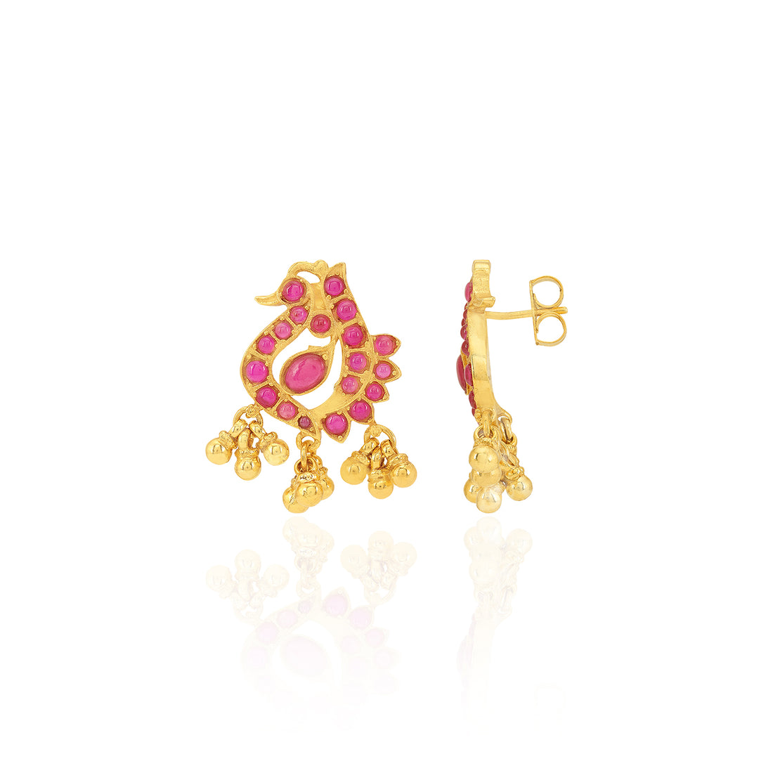 925 Sterling Silver Graceful Peacock Drop Earrings for Women