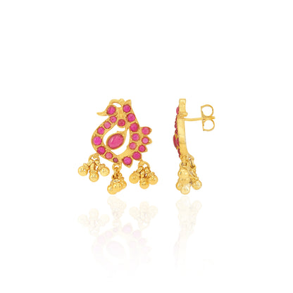 925 Sterling Silver Graceful Peacock Drop Earrings for Women