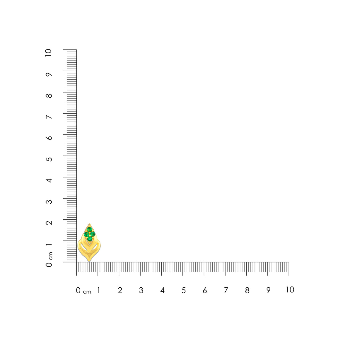 925 Sterling Silver Heritage Emerald Leaf Frame Earring for Women